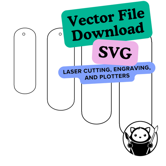 Bookmark Vector SVG File - Rectangle with Rounded Corners