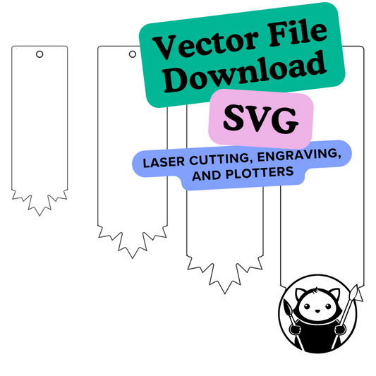 Bookmark Vector SVG File - Rectangle with Maple