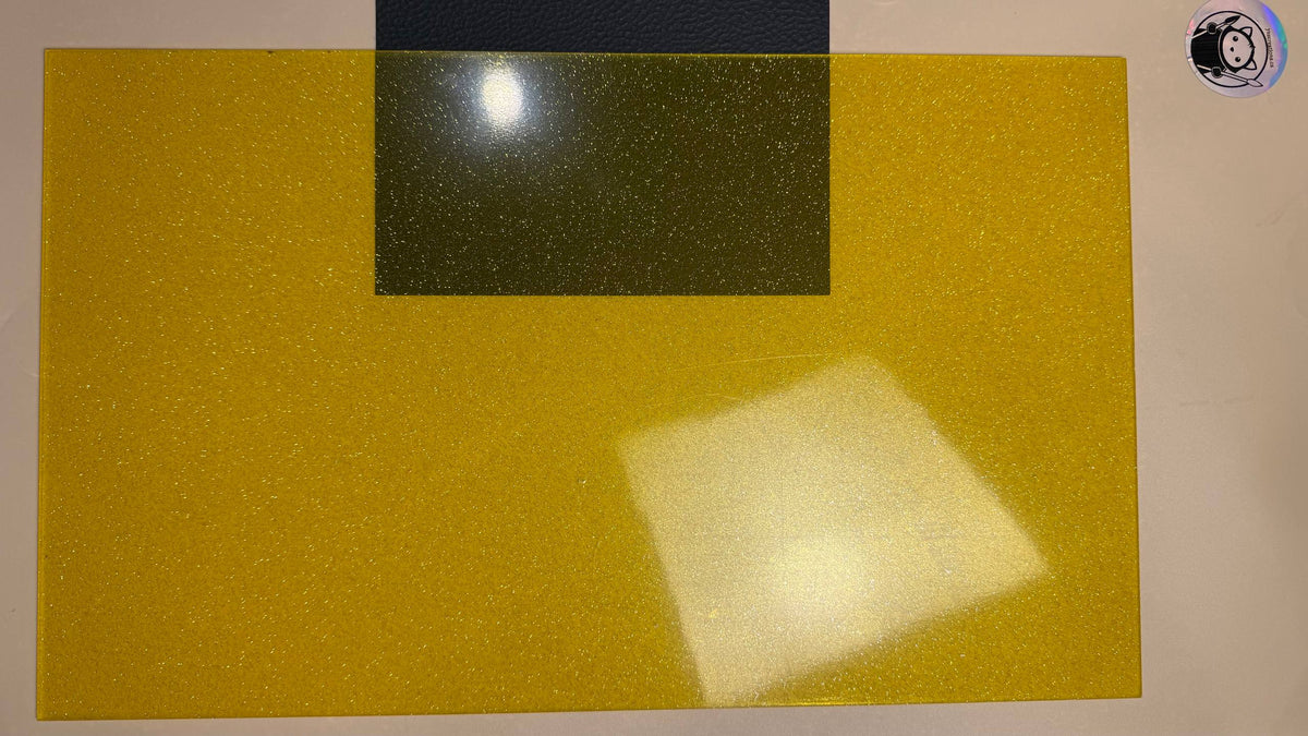 Glitter Acrylic - Yellow Sparkle