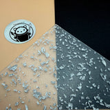 Clear Acrylic Sheet - Silver Foil Flakes
