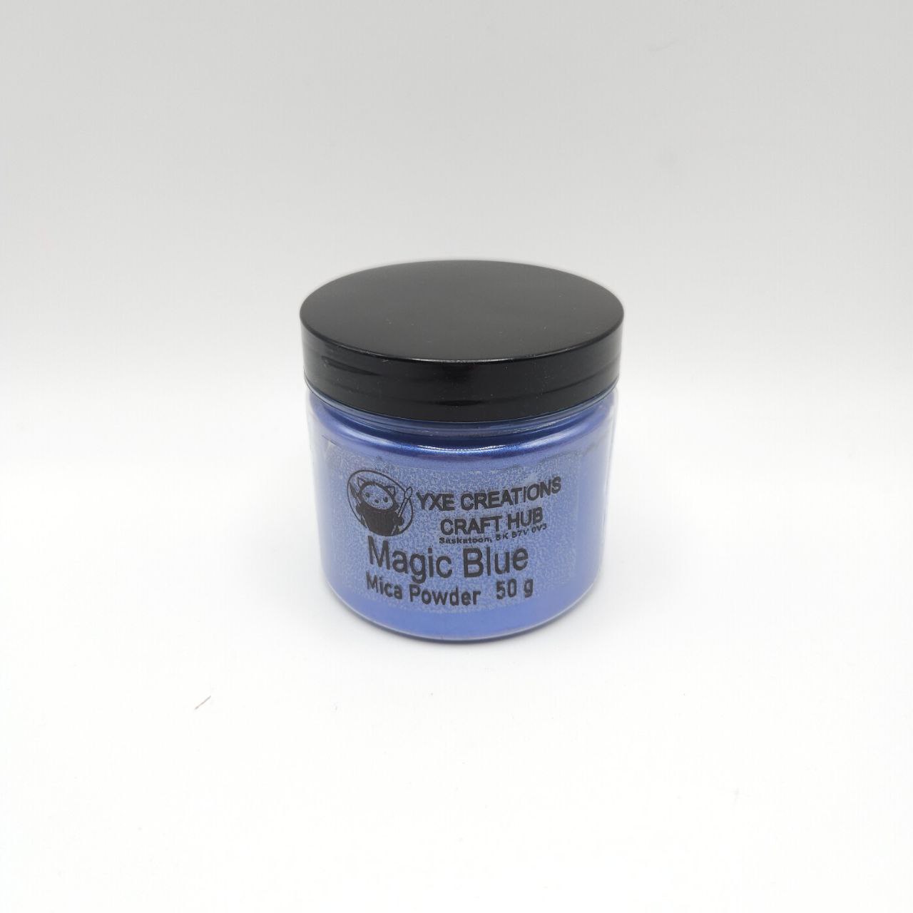 Magic Blue Mica Powder - 50 g jar top view