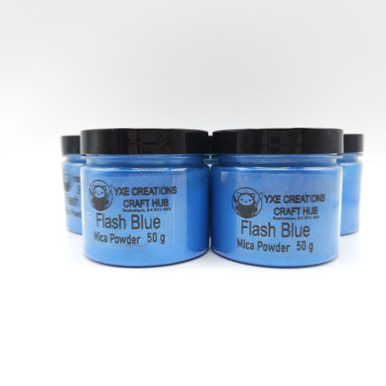 Flash Blue Mica Powder - 50 g jars