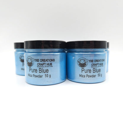 Pure Blue Mica Powder - 50 g 3 jars
