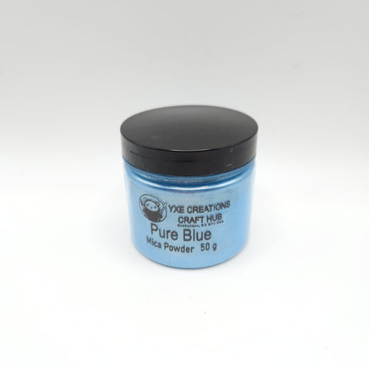Pure Blue Mica Powder - 50 g jar top view