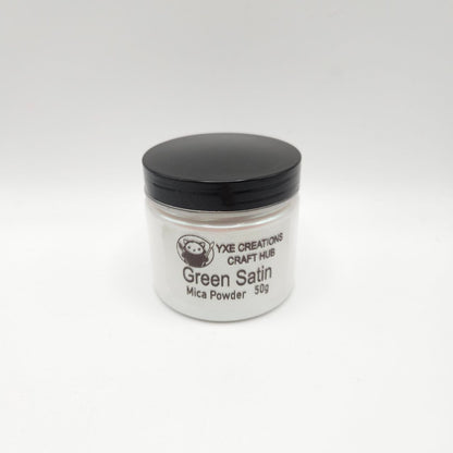 Green Satin - Mica Powder - 50g jar