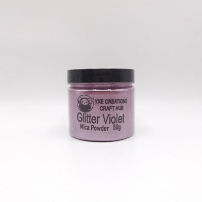 Glitter Violet Mica Powder - 50 g jar