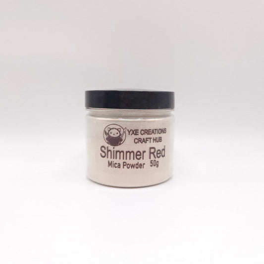 Shimmer Red Mica Powder - 50 g jar