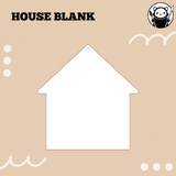 Keychain Blank - House | Acrylic & Sublimation Plywood Blanks