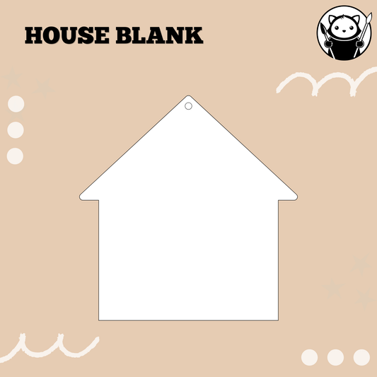 Keychain Blank - House | Acrylic & Sublimation Plywood Blanks