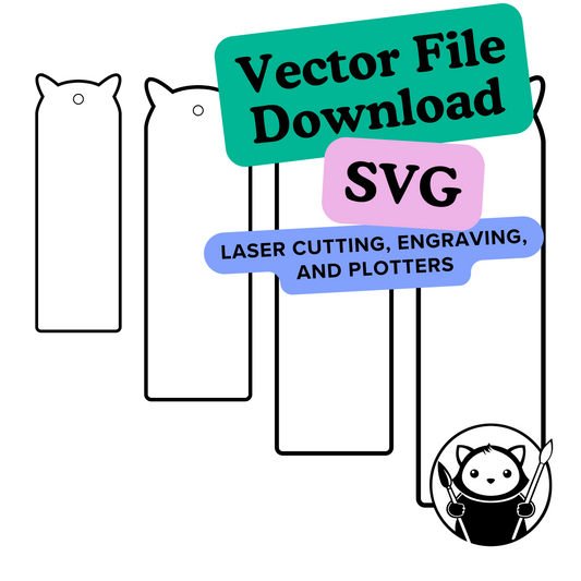 Bookmark Vector SVG File - Rectangle with Ears