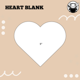 Sublimation Arylic Blank - Heart