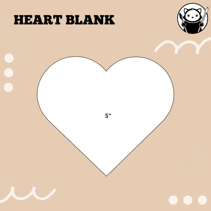 Sublimation Arylic Blank - Heart