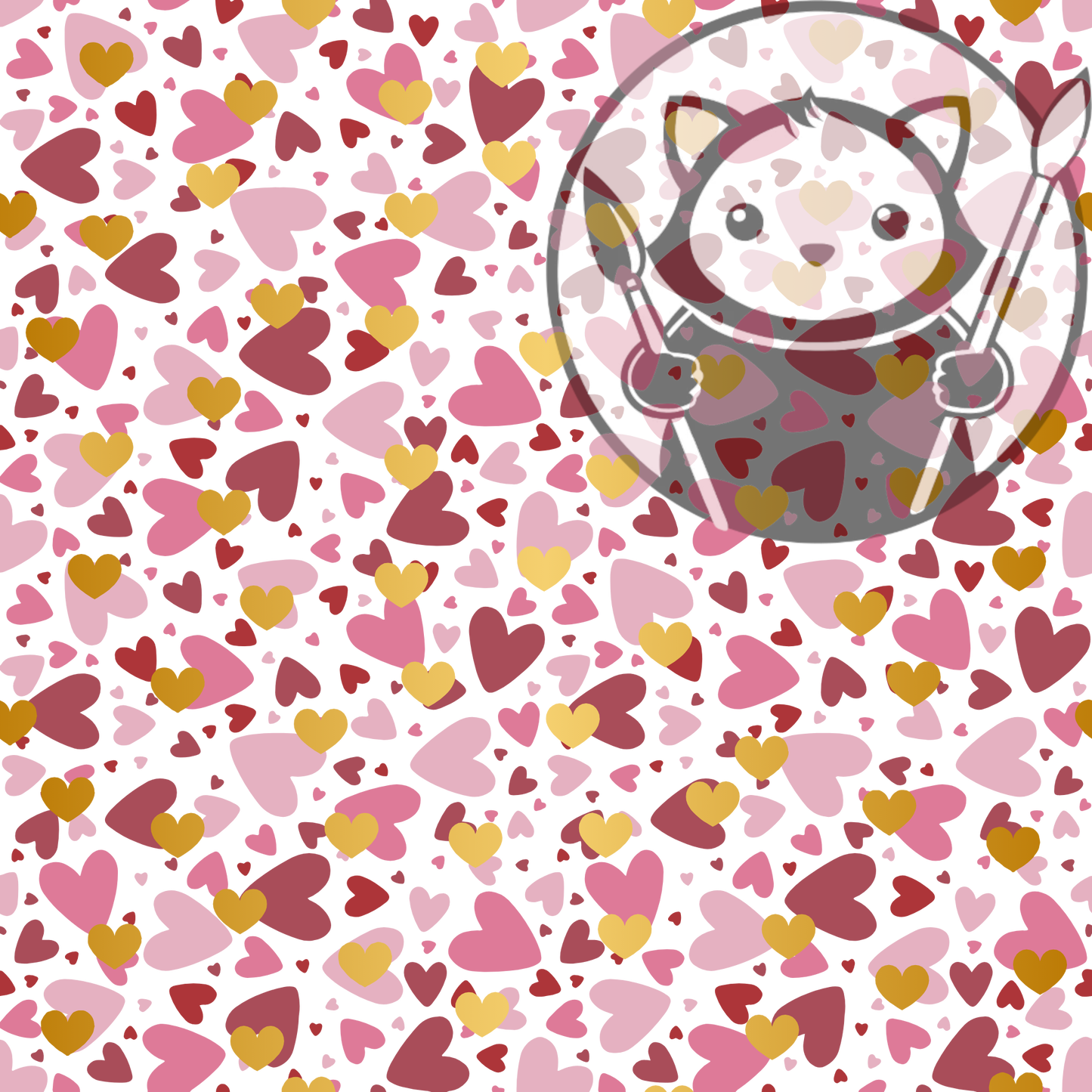 Next Level Sheet - Printed Acryic and Plywood Sheets - A bunch of Hearts - Pattern