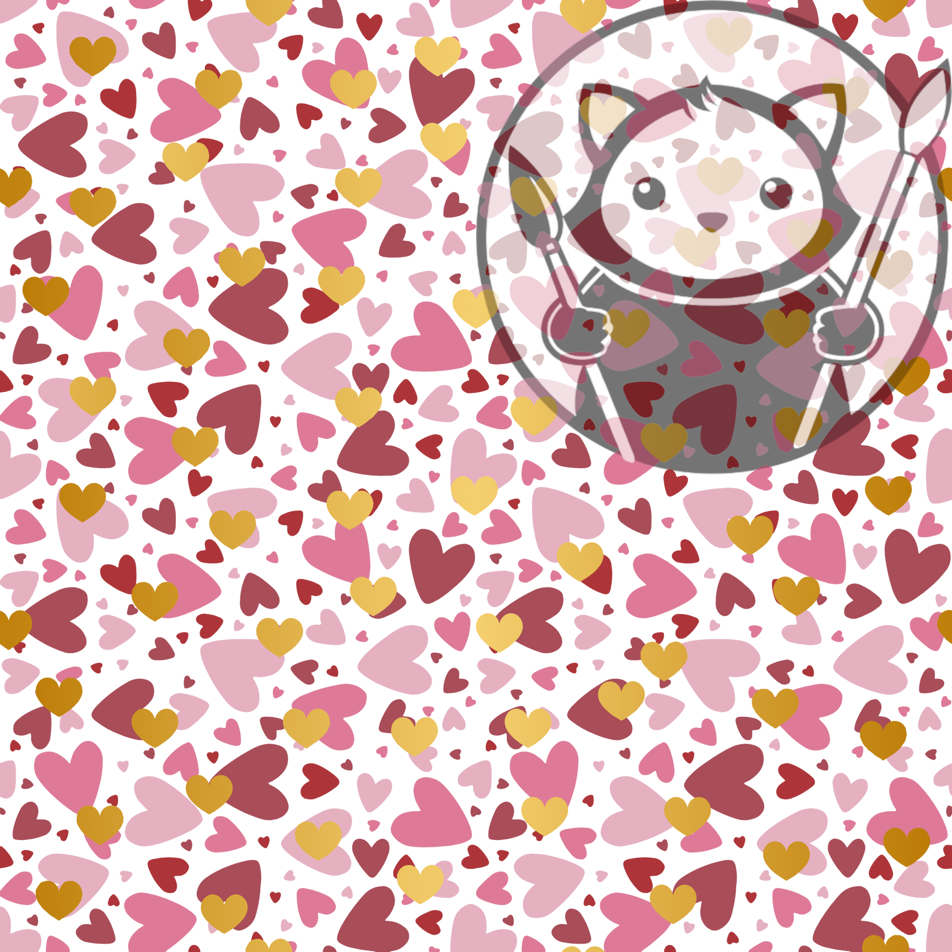 Next Level Sheet - Printed Acryic and Plywood Sheets - A bunch of Hearts - Pattern