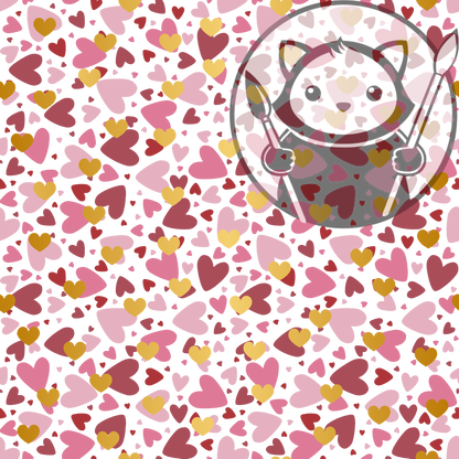 Next Level Sheet - Printed Acryic and Plywood Sheets - A bunch of Hearts - Pattern