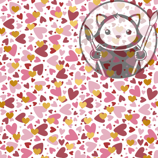 Next Level Sheet - Printed Acryic and Plywood Sheets - A bunch of Hearts - Pattern