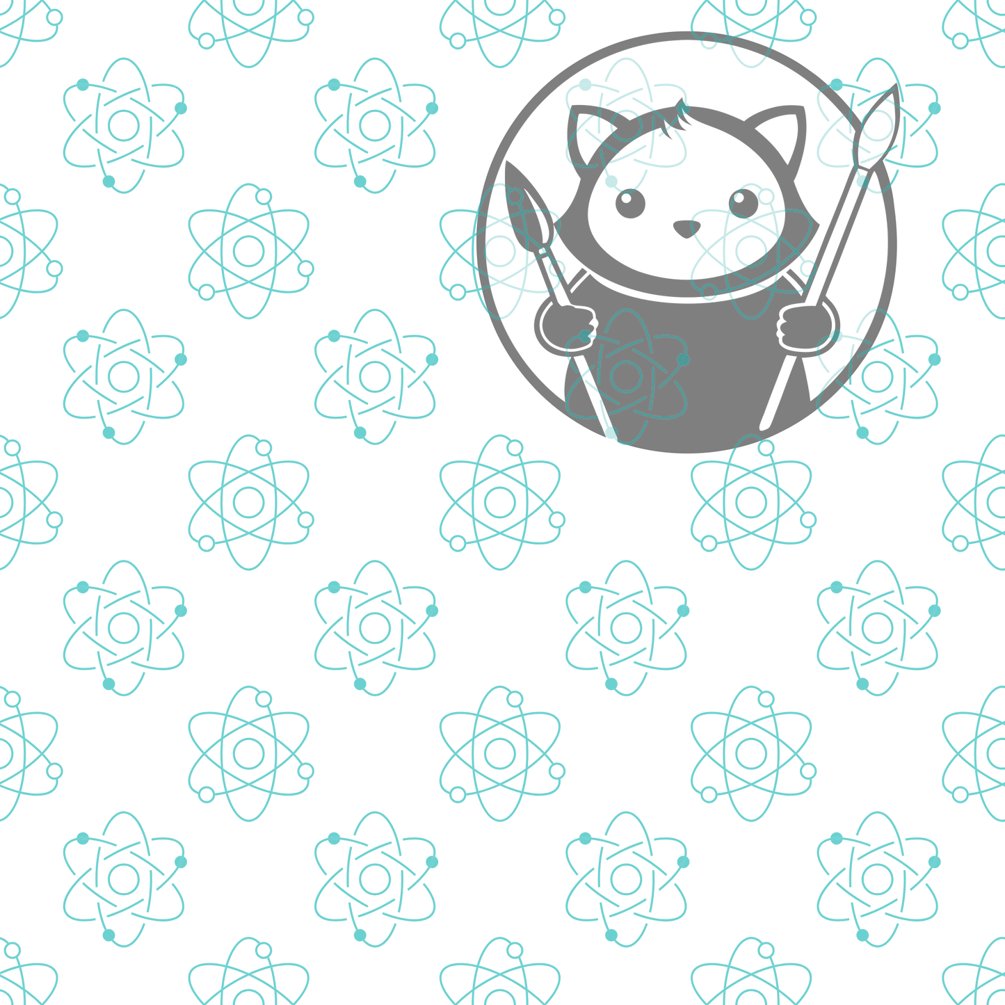 Next Level Sheet - Printed Acrylic and Plywood - Atoms Atoms Pattern