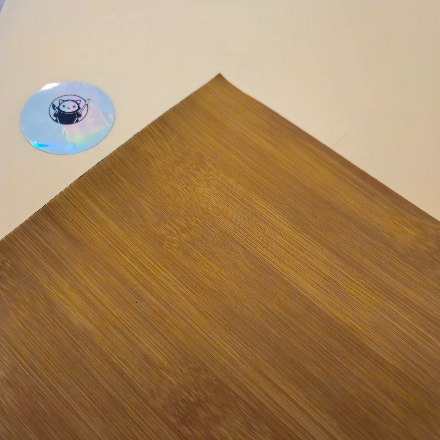 Bamboo - Engraves Black - Leatherette Sheet – PU Material - Corner