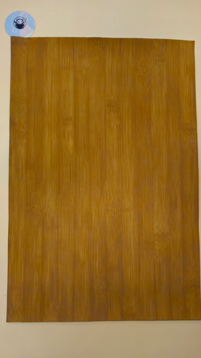 Bamboo - Engraves Black - Leatherette Sheet – PU Material - Sheet