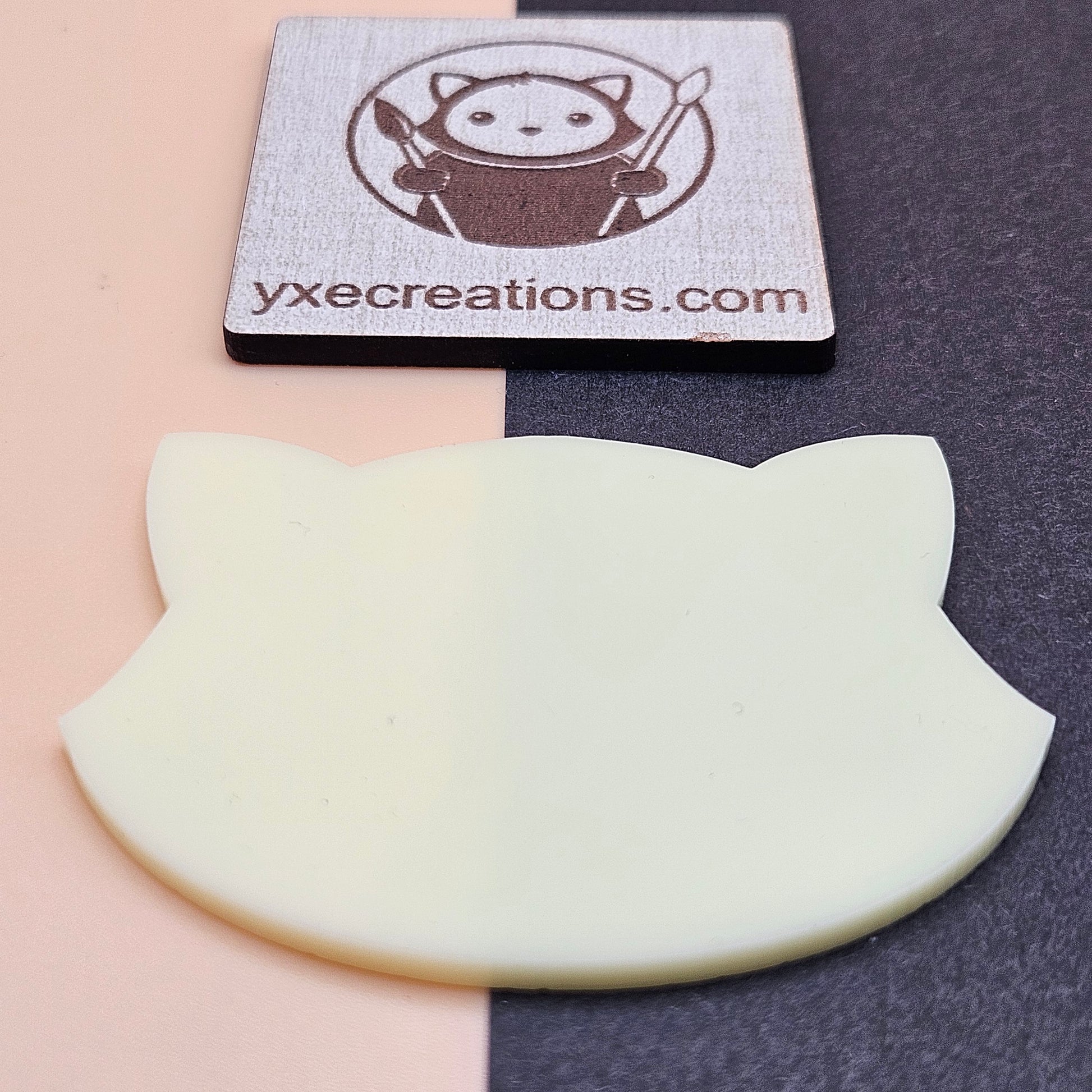 Banana Yellow dual finish acrylic sheet sample 2