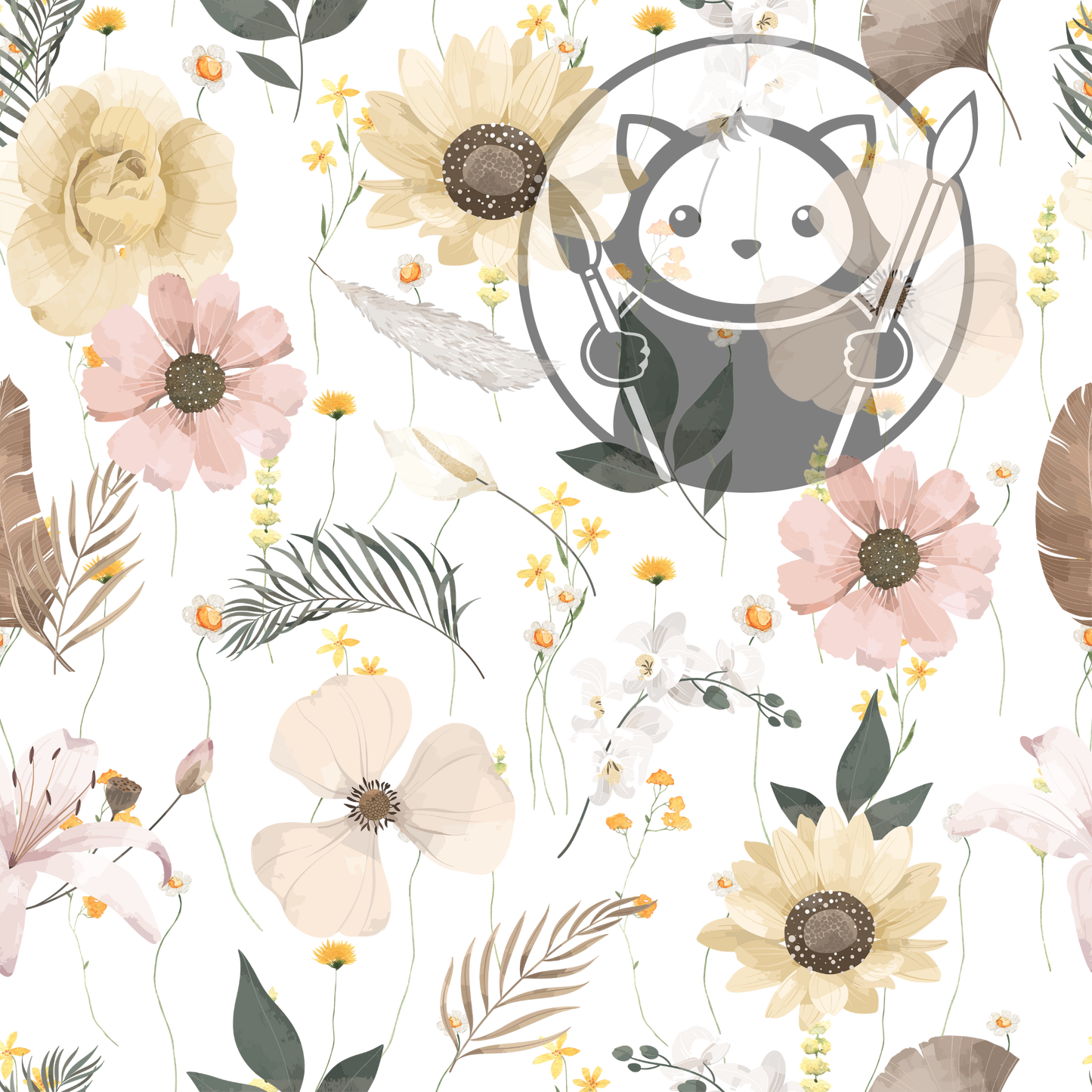 Next Level Sheet - Printed Acrylic and Plywood - Best Flowers Pattern