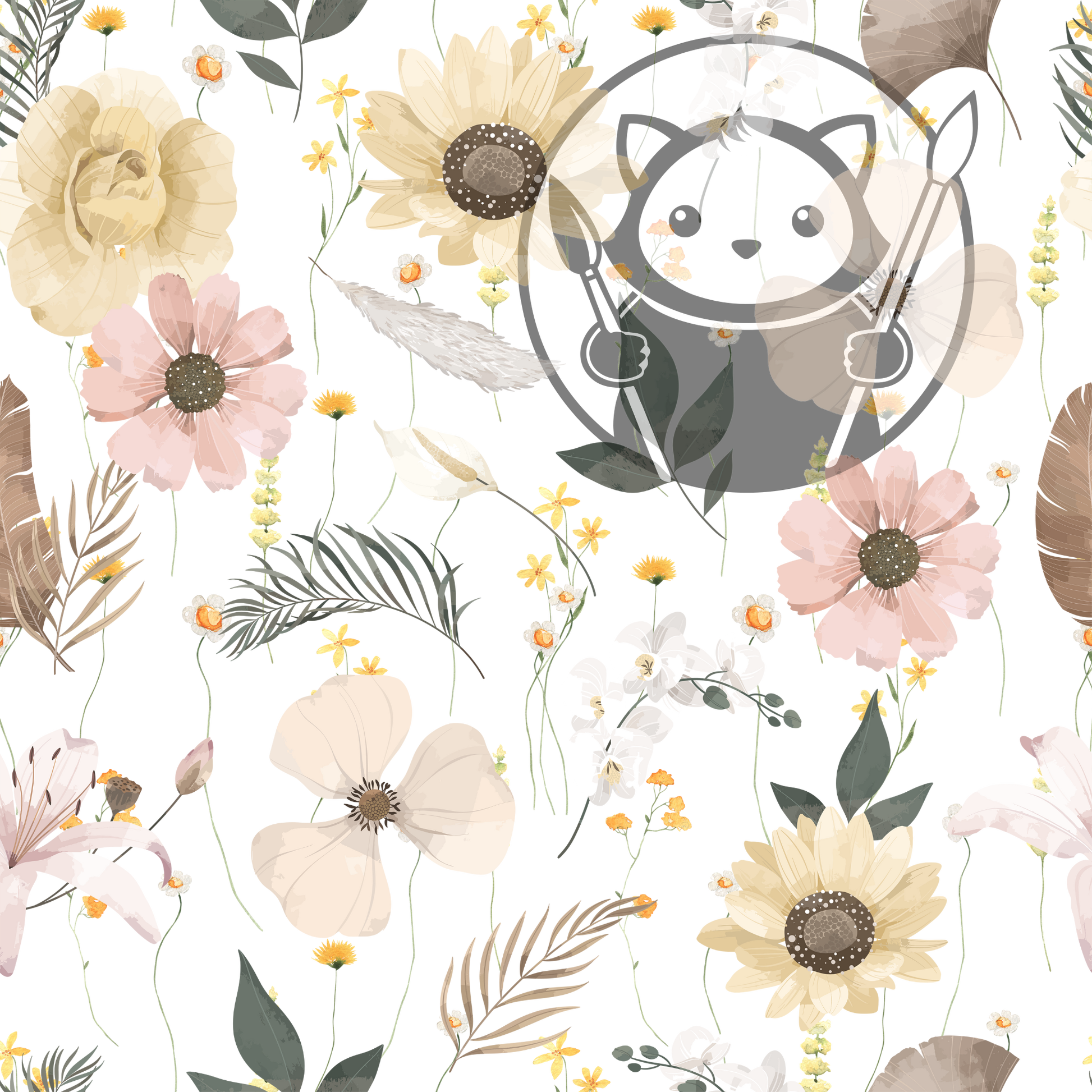 Next Level Sheet - Printed Acrylic and Plywood - Best Flowers Pattern