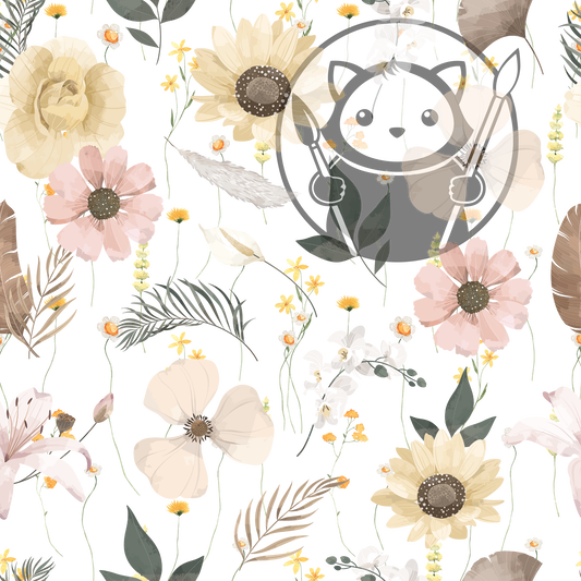 Next Level Sheet - Printed Acrylic and Plywood - Best Flowers Pattern