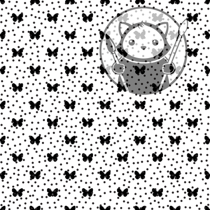 Next Level Sheet - Printed Acrylic and Plywood - Black Butterflies Veil  Pattern