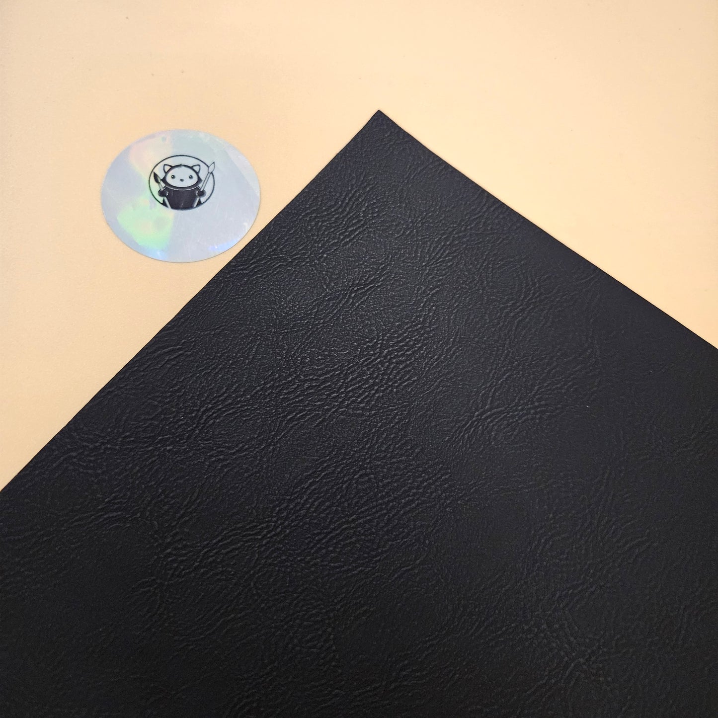 Black - Engraves Copper - Leatherette Sheet – PU Material -  Corner