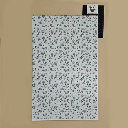 Next Level Sheet for laser cutting - Black Simple Flowers - Pattern Acrylic and Plywood