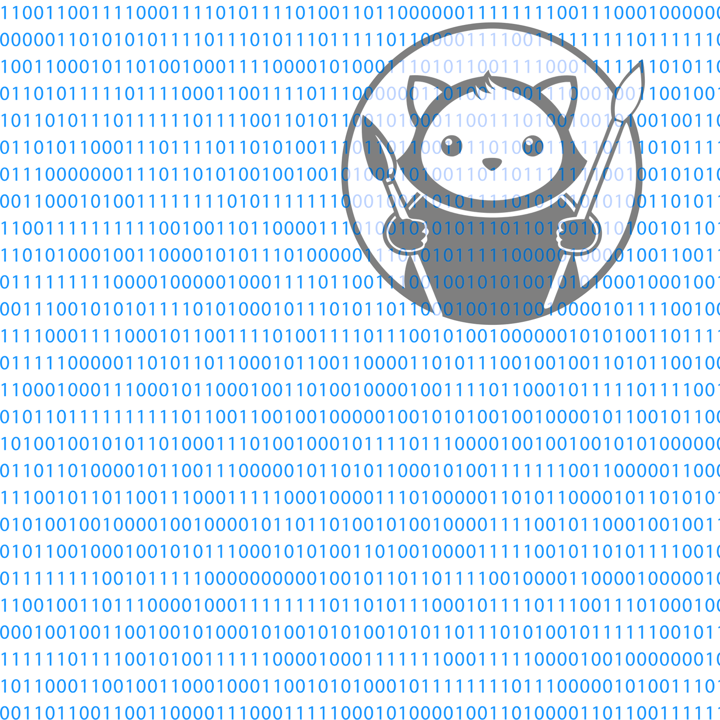 Next Level Sheet - Printed Acrylic and Plywood - Blue Binary 2  Pattern