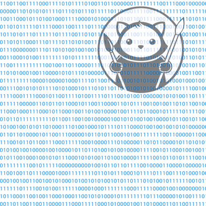 Next Level Sheet - Printed Acrylic and Plywood - Blue Binary 2  Pattern