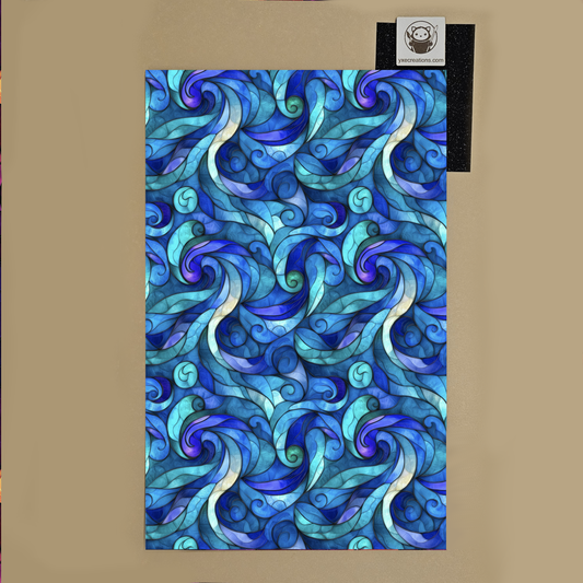Stained Glass - Blue Swirls- Next Level Sheet