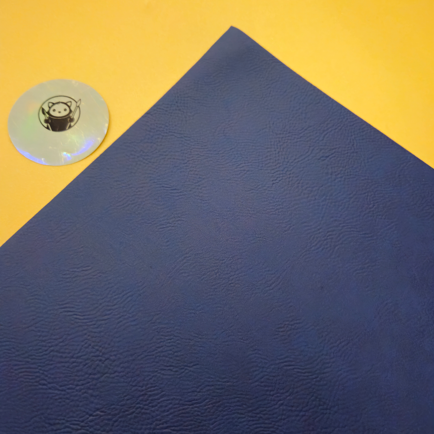 Blue - Engraves Gold - Leatherette Sheet – PU Material - Corner