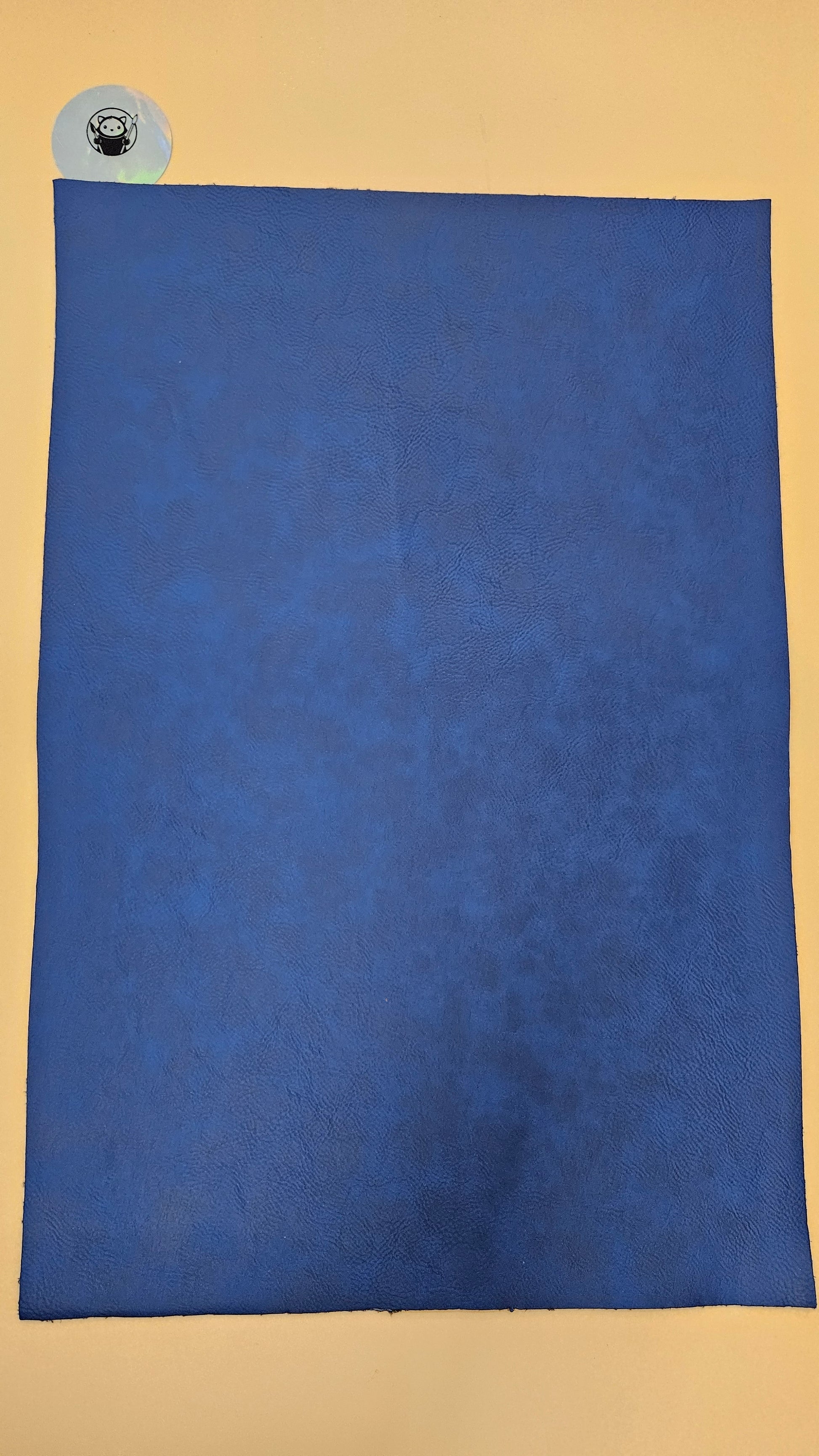 Blue  - Engraves Silver - Leatherette Sheet – PU Material -  Sheet