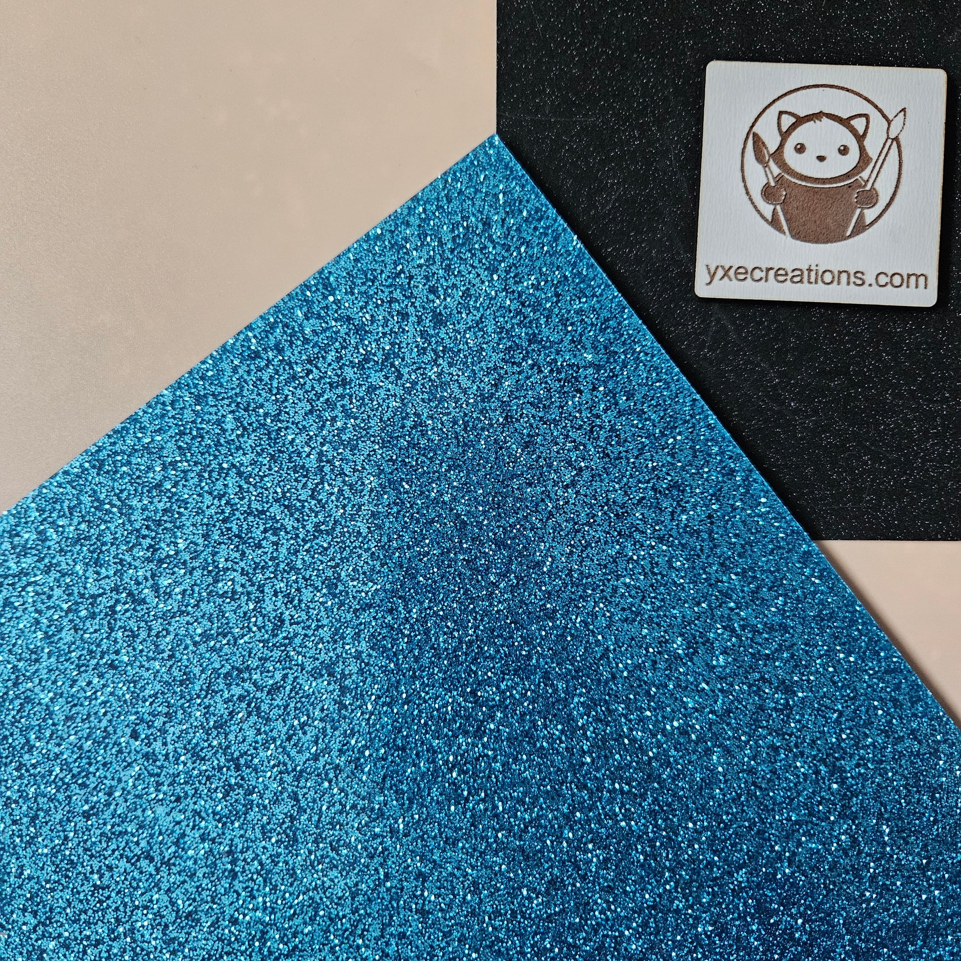 Blue - Glitter Acrylic - Cast Acrylic for Laser Cutting - Sheet Preview  Corner 2