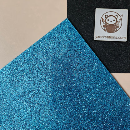 Blue - Glitter Acrylic - Cast Acrylic for Laser Cutting - Sheet Preview  Corner 2