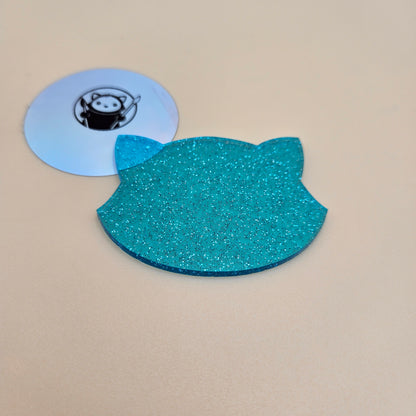 Blue Glitter Acrylic Sample Swatch