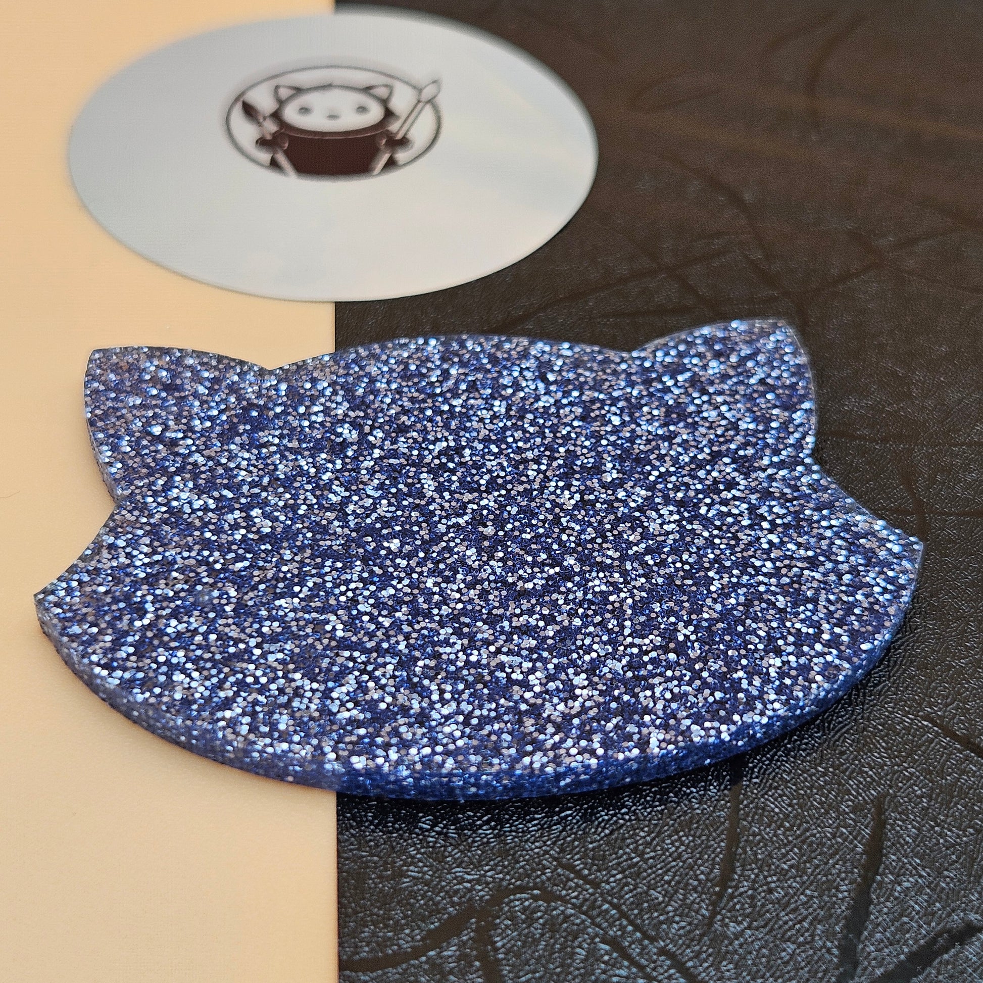 Blue Glitter Acrylic Swatch