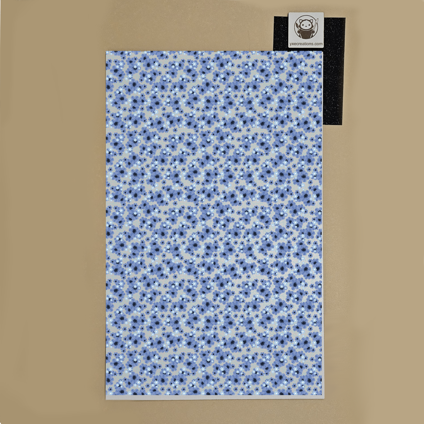 Next Level Sheet for laser cutting - Blue Flowers Galore - Pattern Acrylic and Plywood