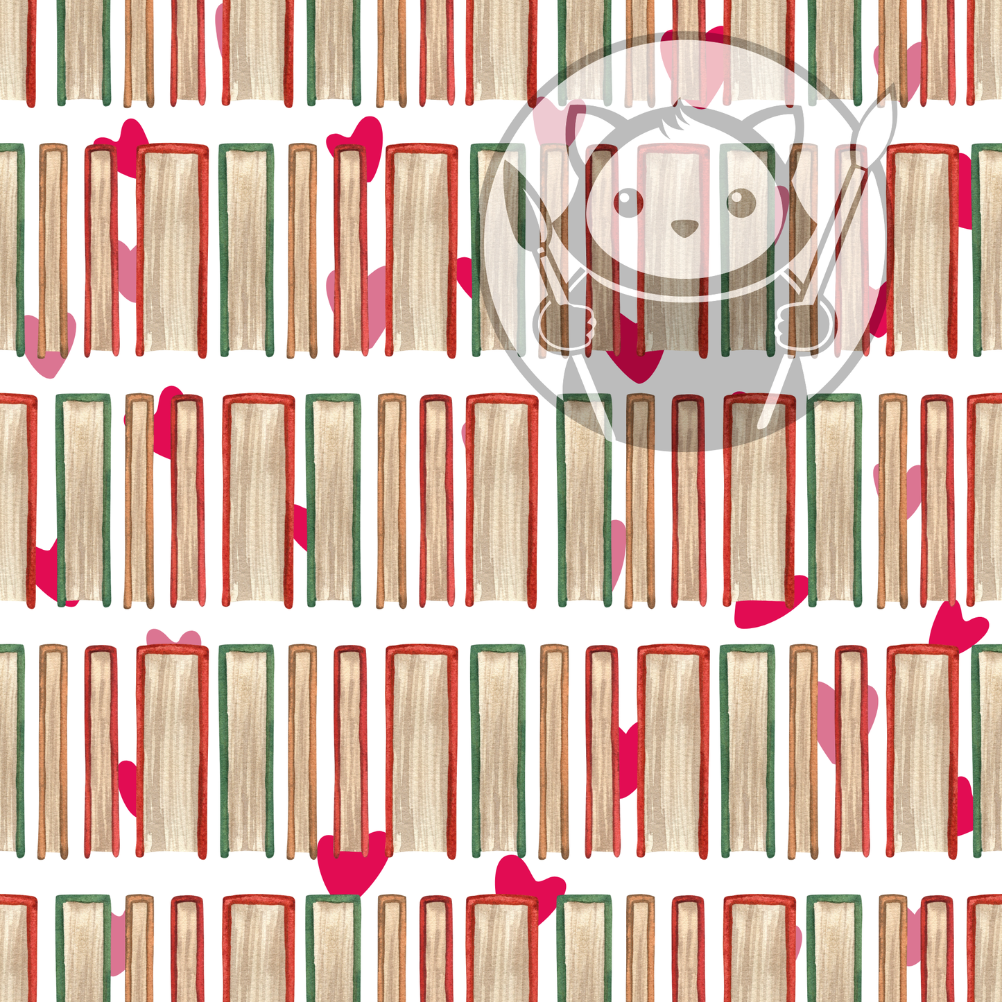 Next Level Sheets - Printed Acrylic and Plywood - Books ans Hearts Pattern