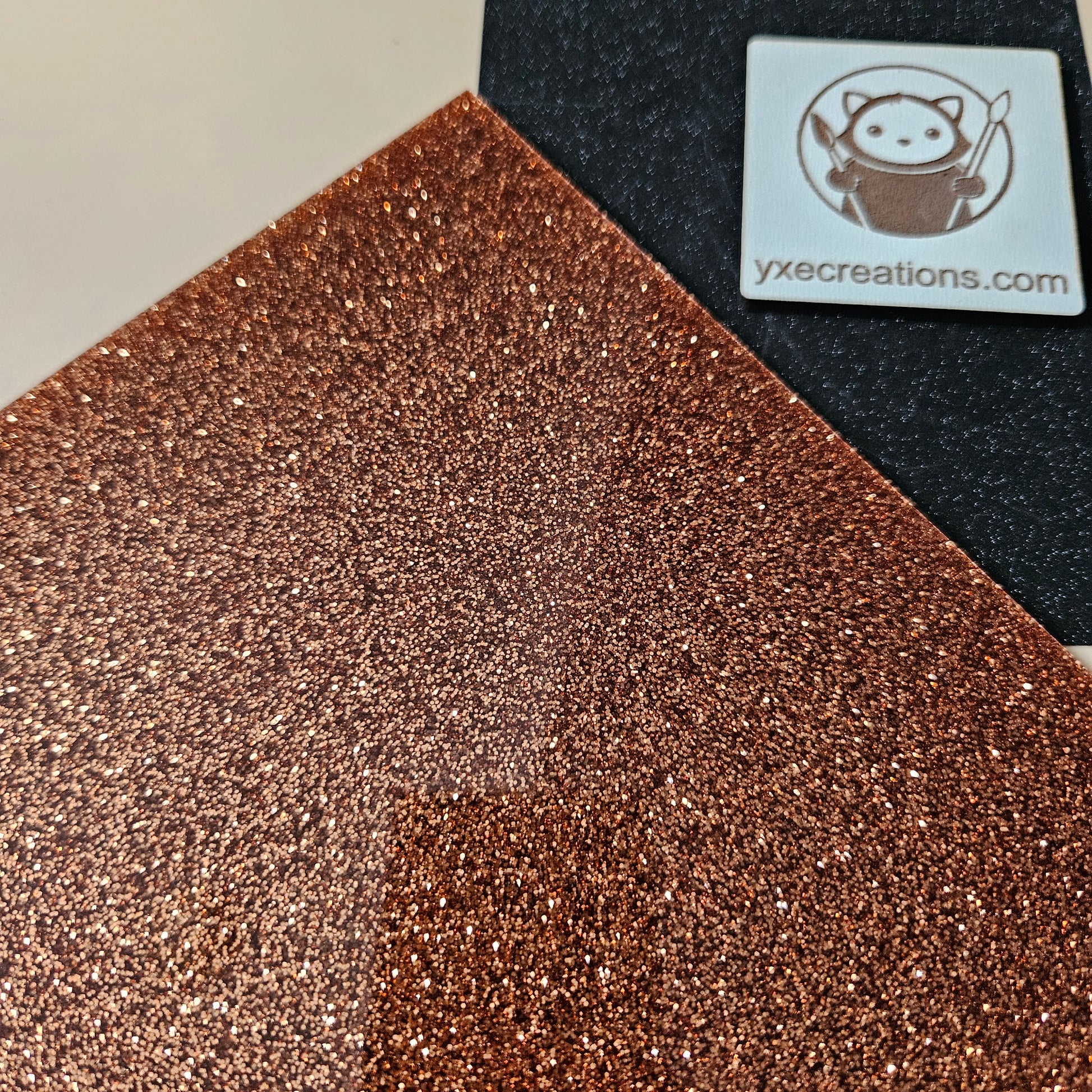 Bronze - Glitter Acrylic - Cast Acrylic for Laser Cutting - Sheet Preview Corner