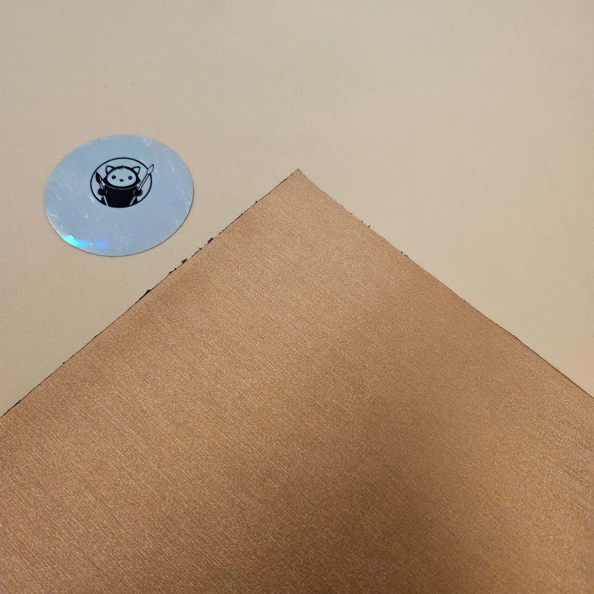 Brushed Copper - Engraves Black - Leatherette Sheet – PU Material -  Corner