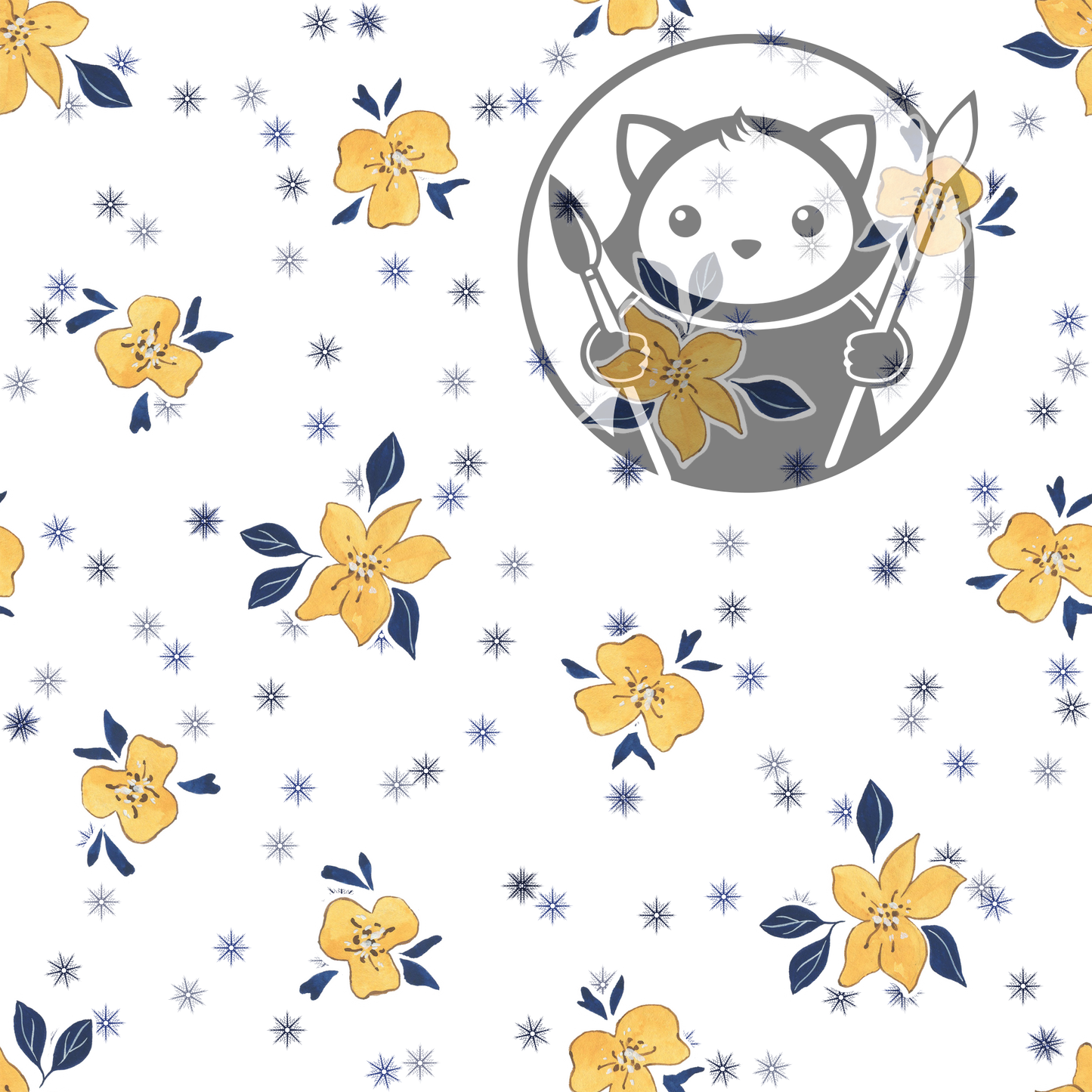 Next Level Sheet - Printed Acrylic and Plywood - Buttercup and Stars Pattern