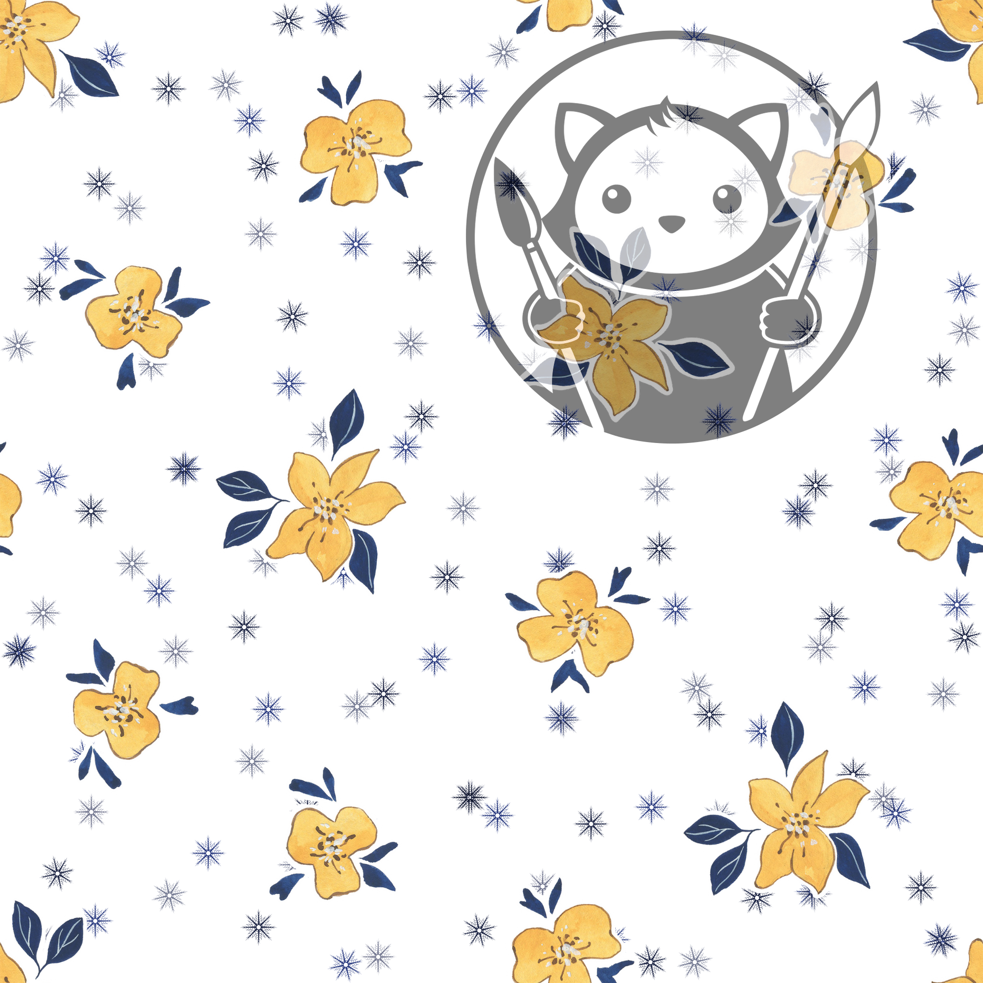 Next Level Sheet - Printed Acrylic and Plywood - Buttercup and Stars Pattern