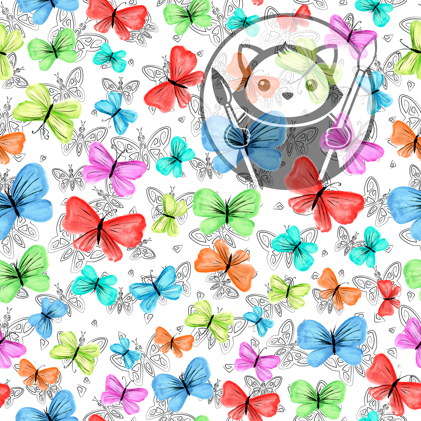 Next Level Sheet - Printed Acrylic and Plywood - Butterflies Pattern