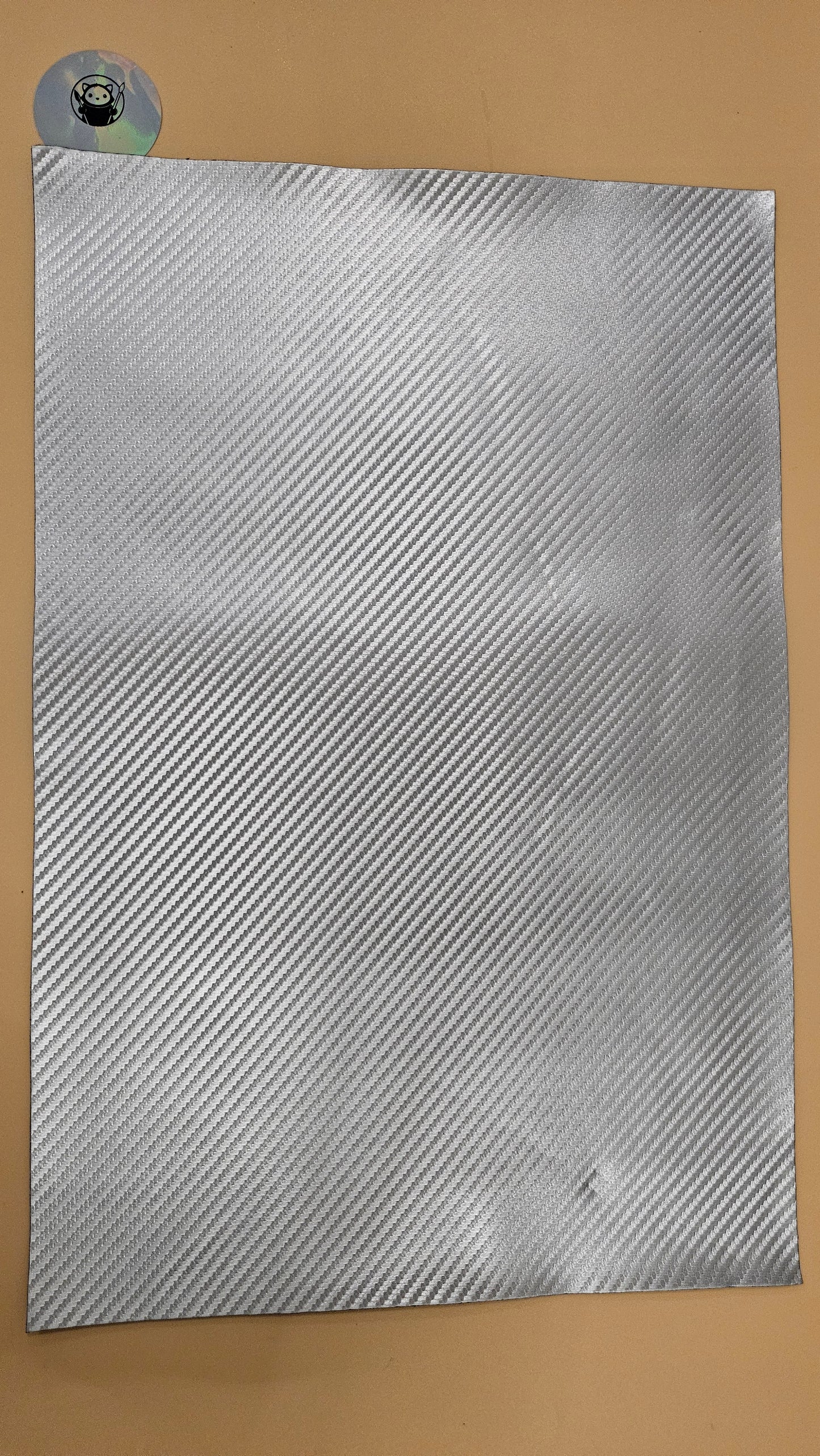 Carbon Fiber Silver - Engraves Black - Leatherette Sheet – PU Material -  Sheet