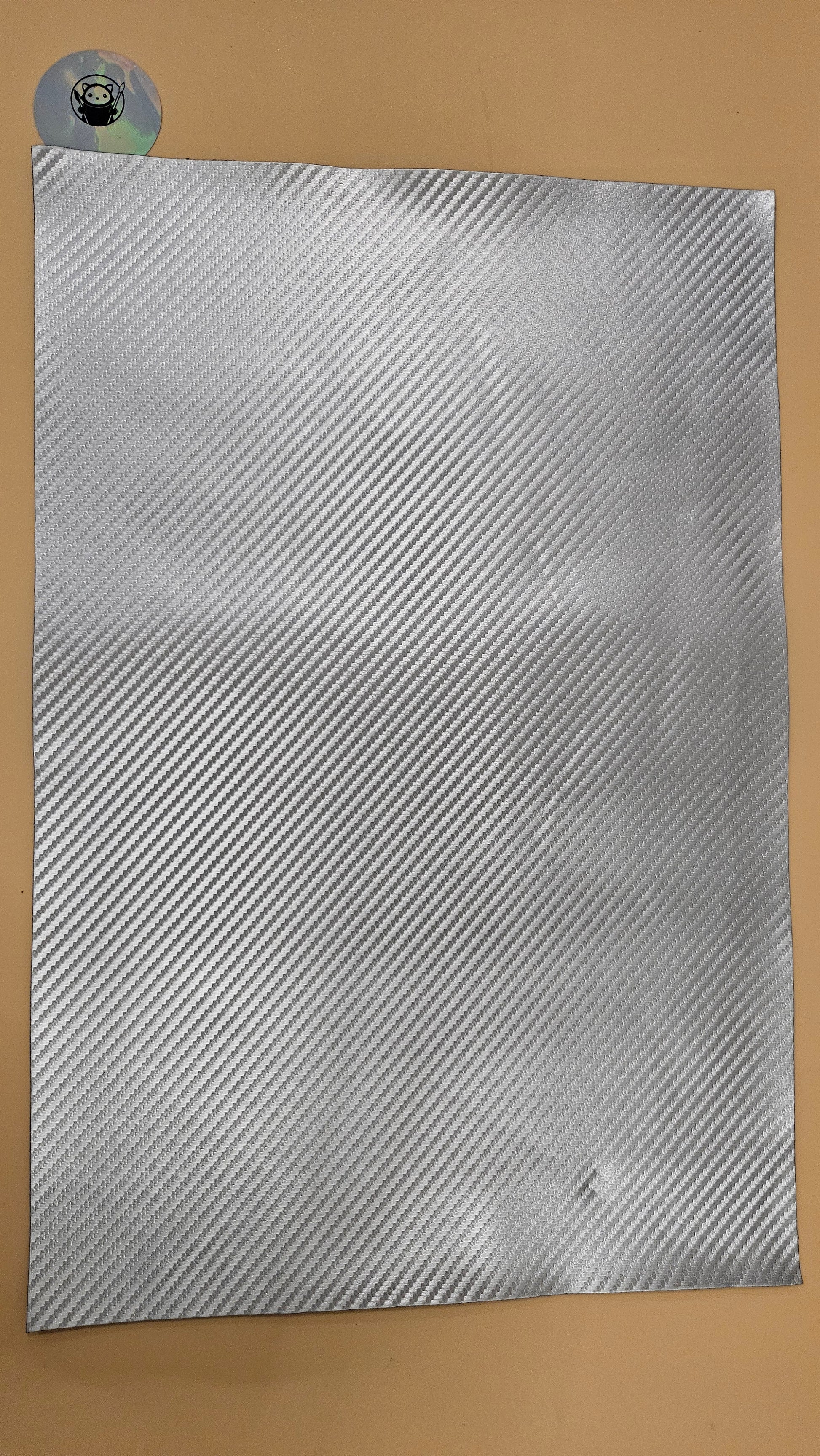 Carbon Fiber Silver - Engraves Black - Leatherette Sheet – PU Material -  Sheet