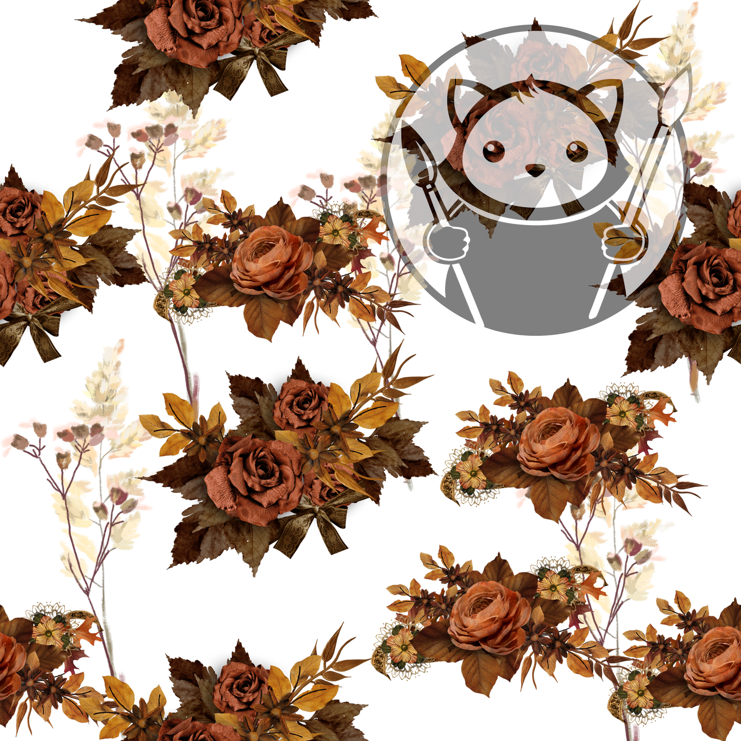 Next Level Sheet - Printed Acrylic and Plywood - Dried Flowers Pattern