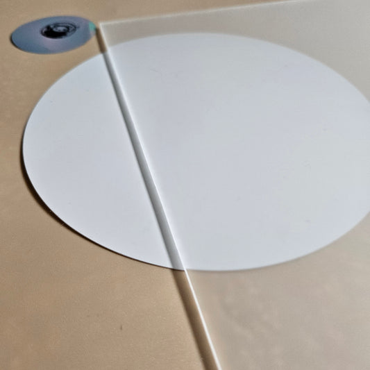 Clear Frosted Acrylic - Close UP